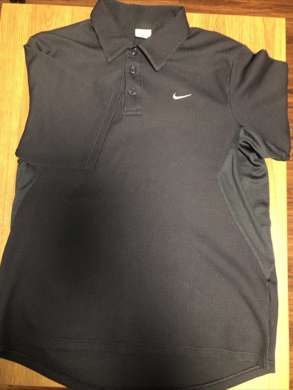 Nike Polo Shirt Adult Medium Blue Gray Swoosh Golfer Golf Fitdry Men’s Golfing - Picture 5 of 8